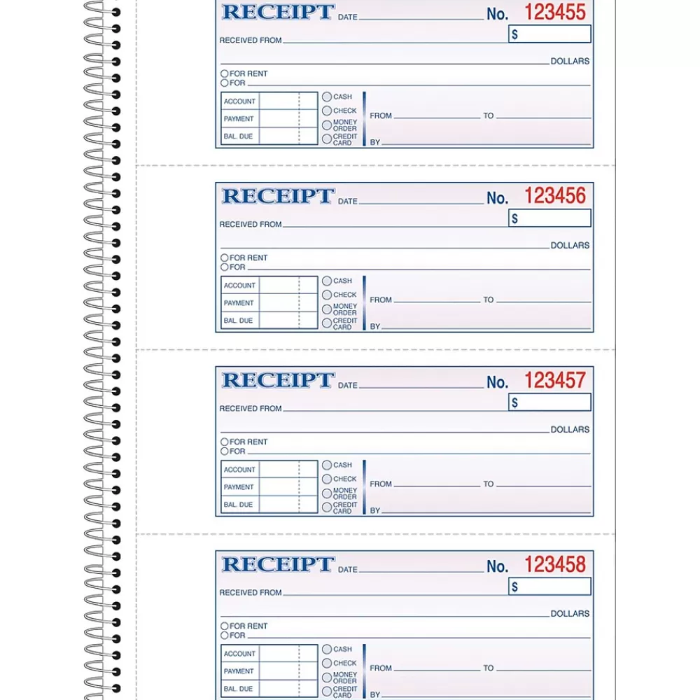 Adams ® Carbonless Receipt Book, 3" x 8", 2-Part, 200 Sets/Book (SC1182) Best Sale