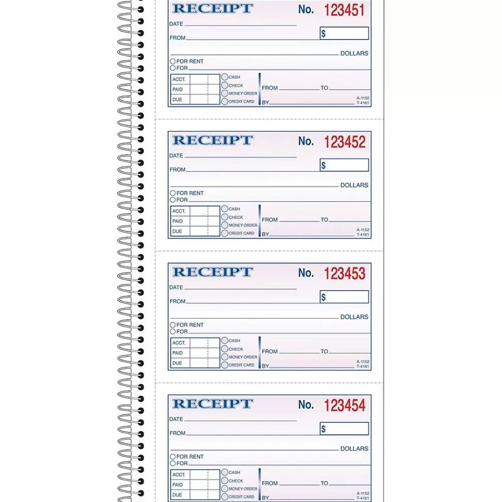 Adams 2-Part Carbonless Receipt Book, 5" x 11", 200 Sets/Book (SC1152) Sale