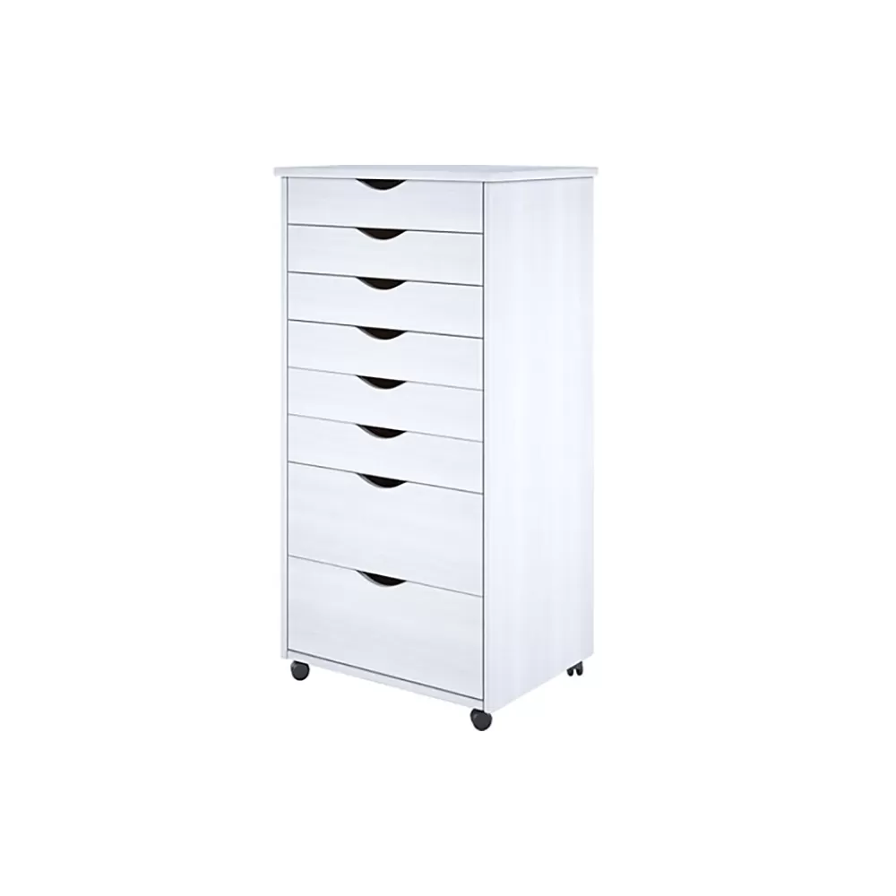 Adeptus 40.28" Wood Drawer Cabinet, Whitewash (76182) Flash Sale