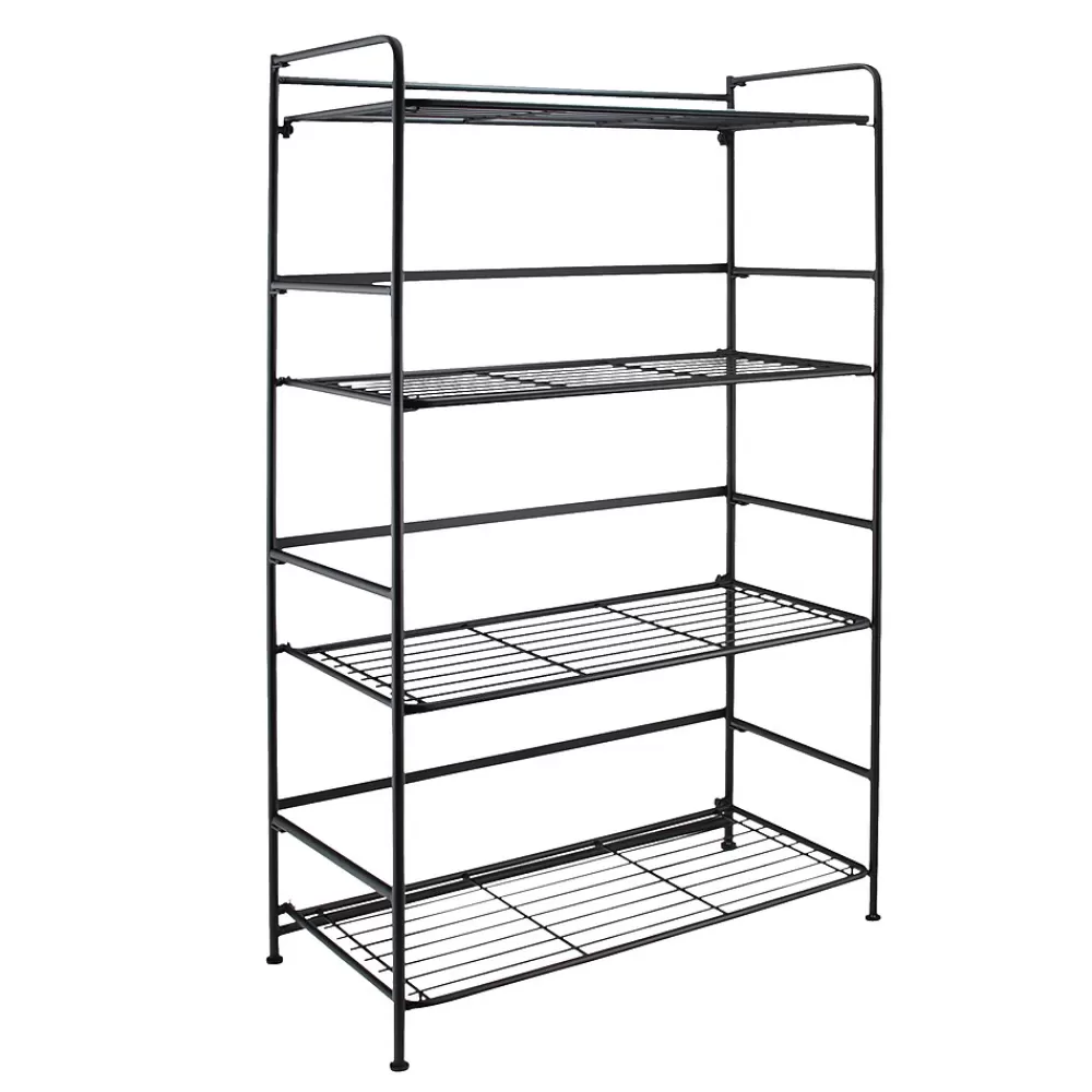 Advantus FlipShelf 4-Shelf Metal Unit, 26.5"W, Black (37996/37634) New