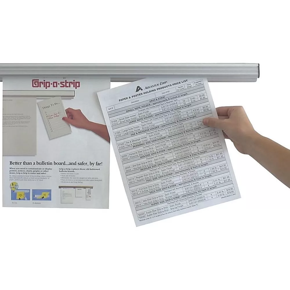 Advantus Grip-A-Strip Display Rail, 96”L x 1.5”H (2015) Hot