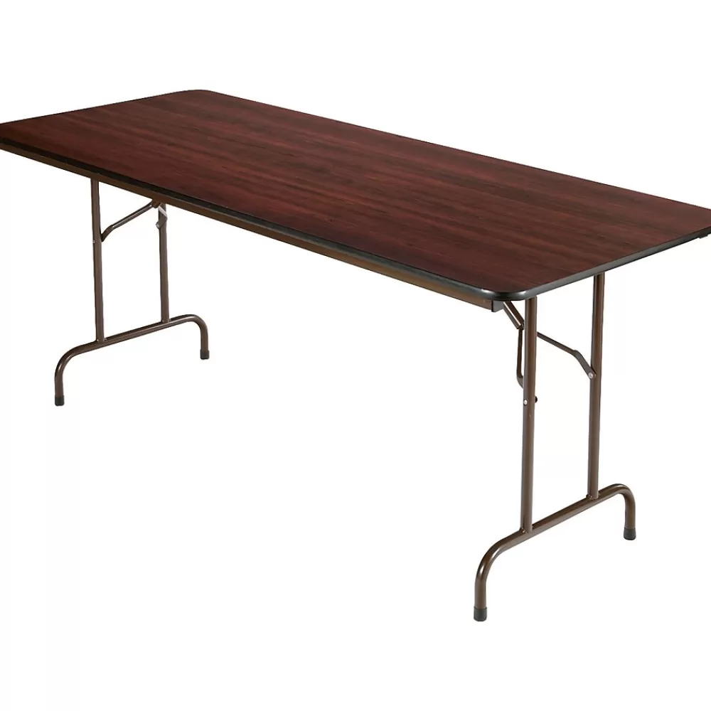 Alera ® Melamine Folding Table in Walnut Woodgrain, 72Wx30"D Clearance