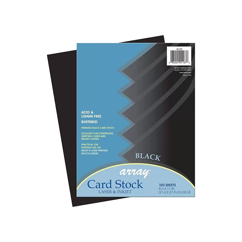 Array 65 lb. Cardstock Paper, 8.5" x 11", Black, 100 Sheets/Pack (101187) Shop