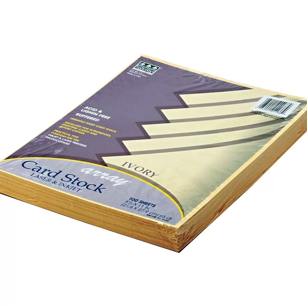 Array 65 lb. Cardstock Paper, 8.5" x 11", Ivory, 100 Sheets/Pack (101186) Store