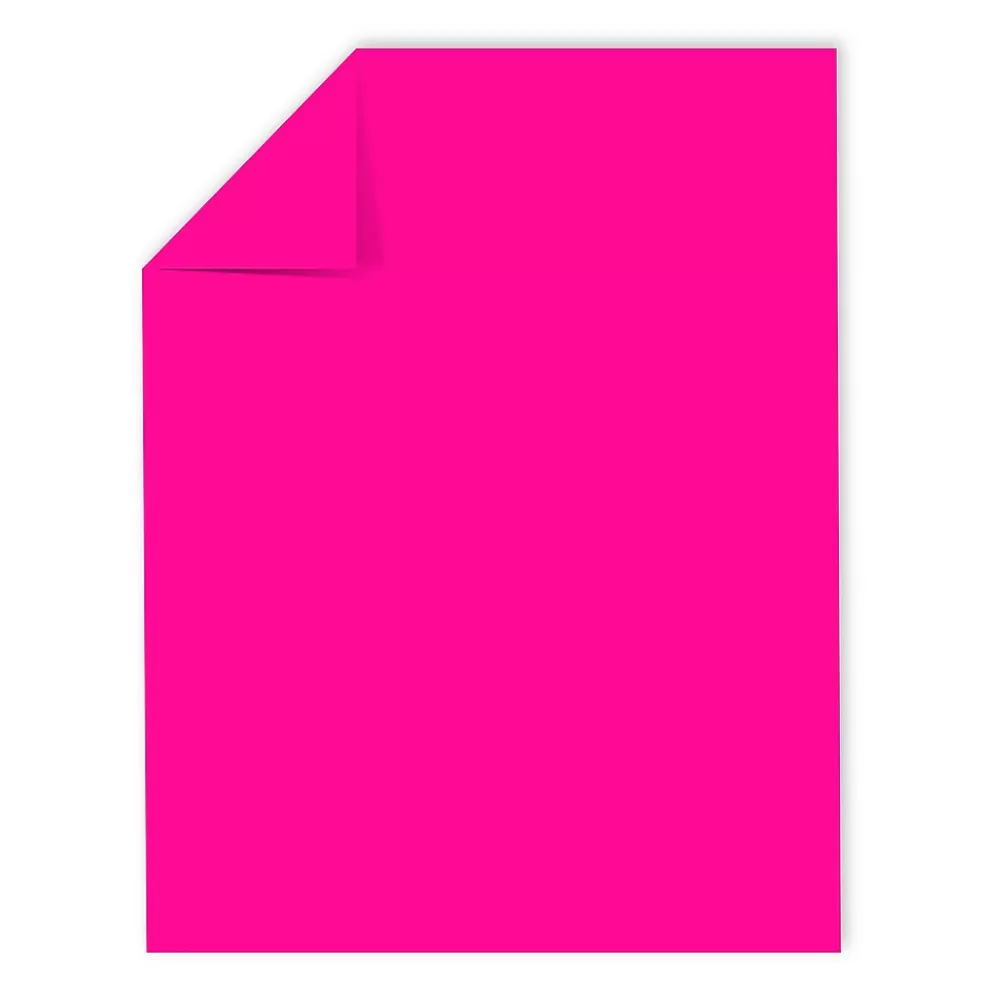 Astrobrights 65 lb. Cardstock Paper, 8.5" x 11", Fireball Fuchsia, 250 Sheets/Pack (22881) Fashion