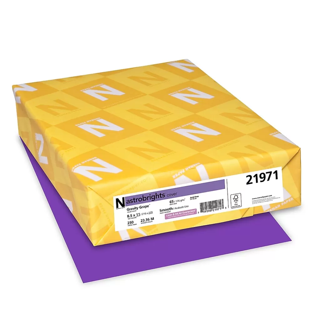 Astrobrights 65 lb. Cardstock Paper, 8.5" x 11", Purple, 250 Sheets/Pack (WAU21971) Best Sale