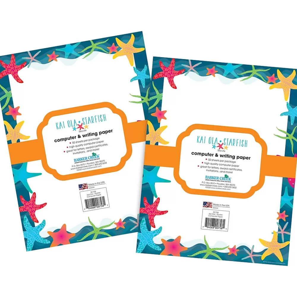 Barker Creek Kai Ola Starfish Computer Paper Pack, 100 Sheets/Set (4203) Discount