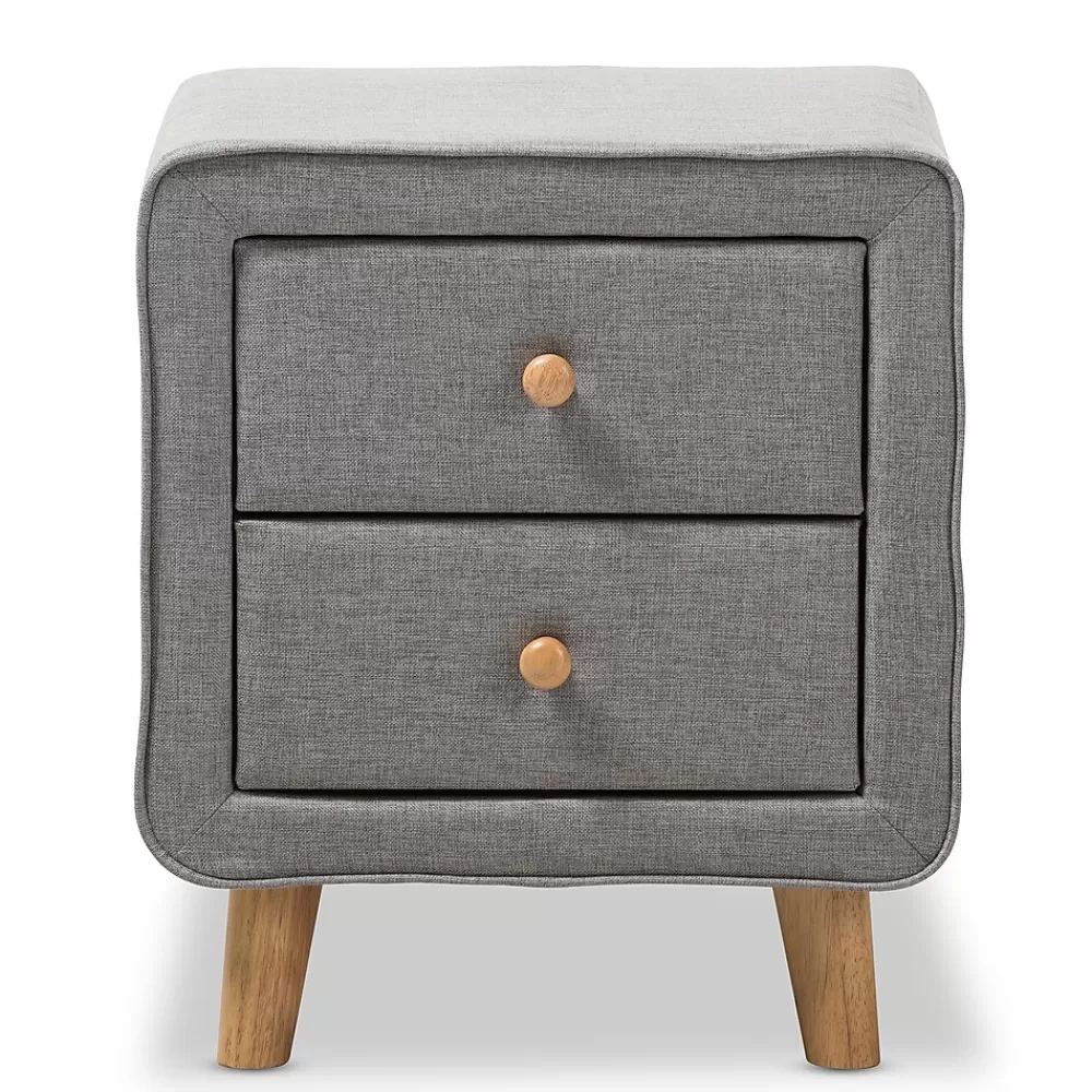 Baxton Studio Jonesy 23" High Nightstand, Gray (2633-7288-STPL) Shop