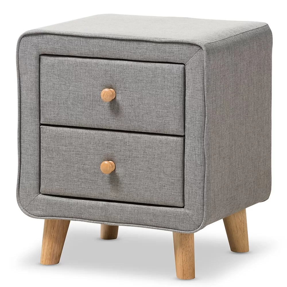 Baxton Studio Jonesy 23" High Nightstand, Gray (2633-7288-STPL) Shop