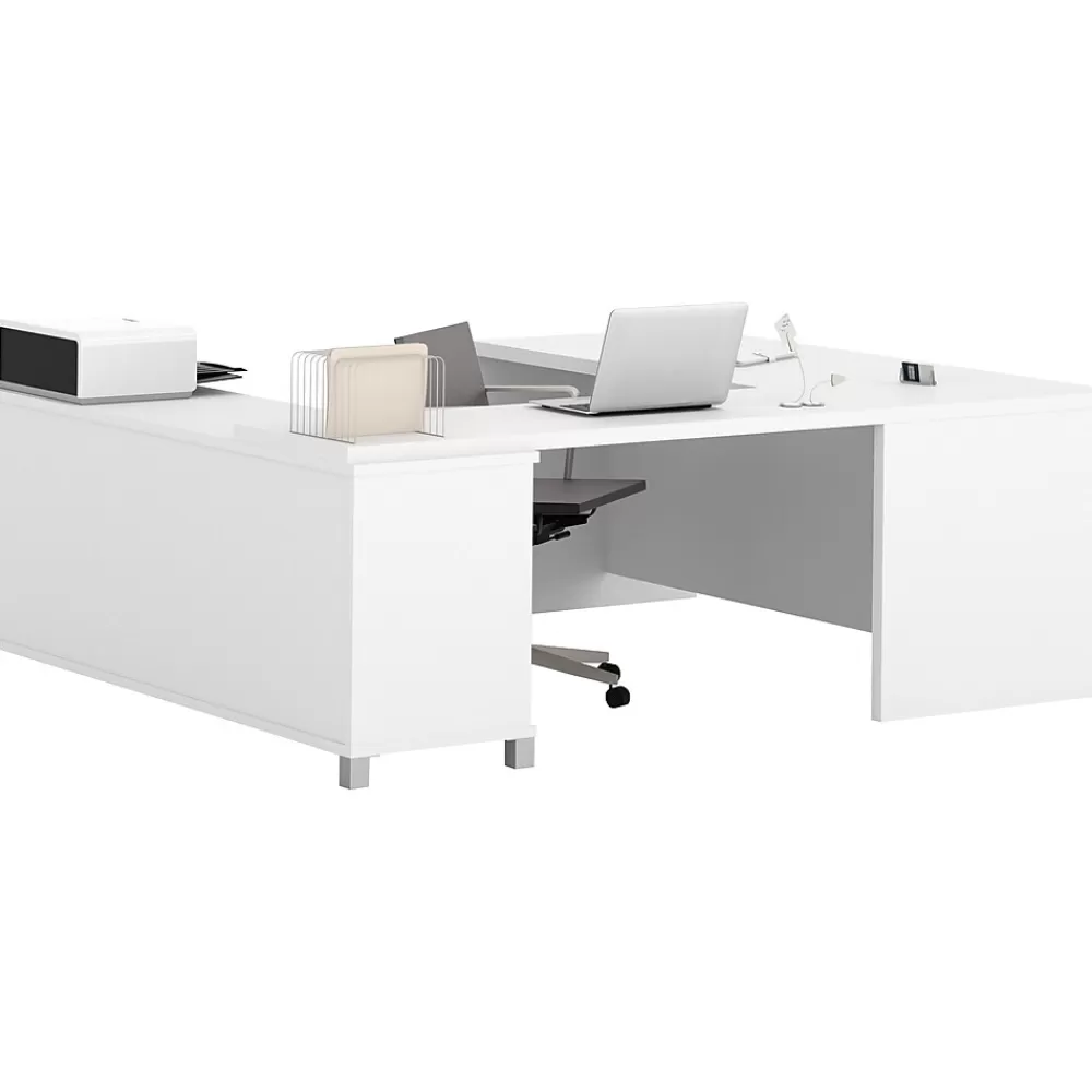 bestar Pro-Linea 71" U-Desk, White (120861-17) Best