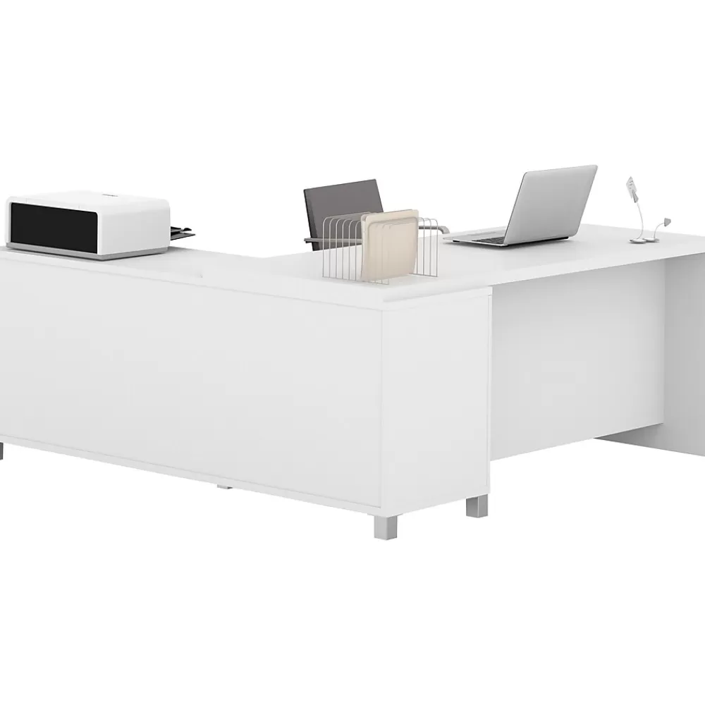 bestar Pro-Linea L-Desk, White (120863-17) Discount