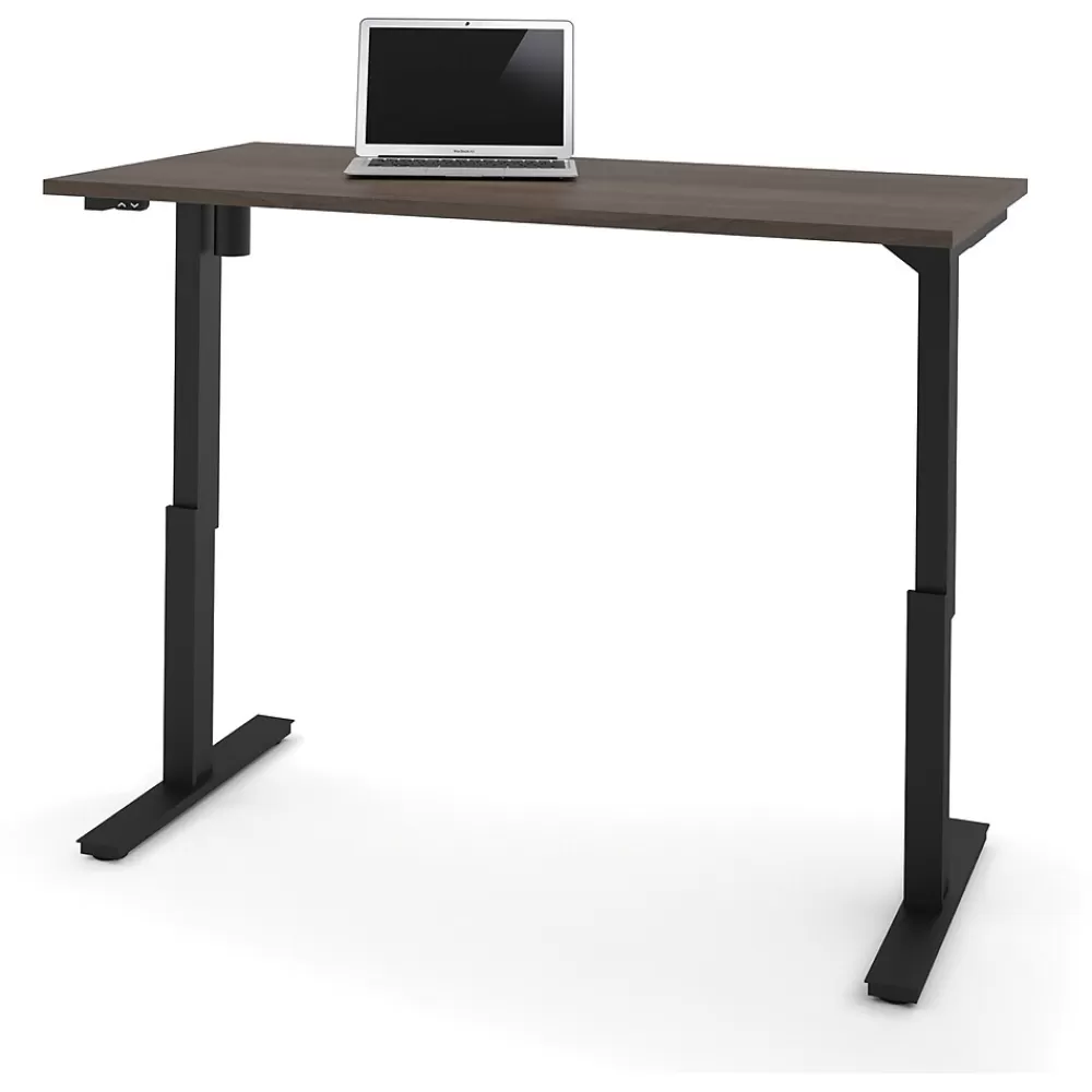 bestar Universel 60"W Electric Height Adjustable Desk, Antigua (65867-52) Store