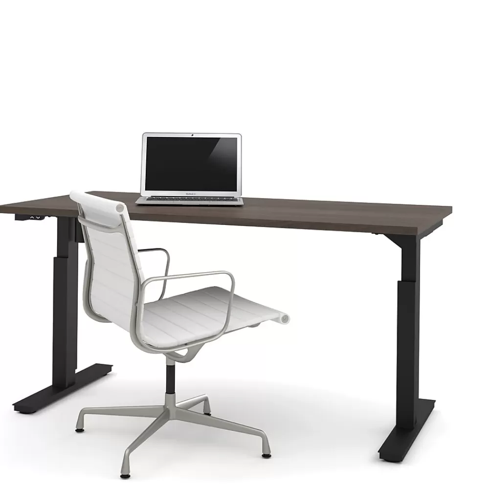 bestar Universel 60"W Electric Height Adjustable Desk, Antigua (65867-52) Store