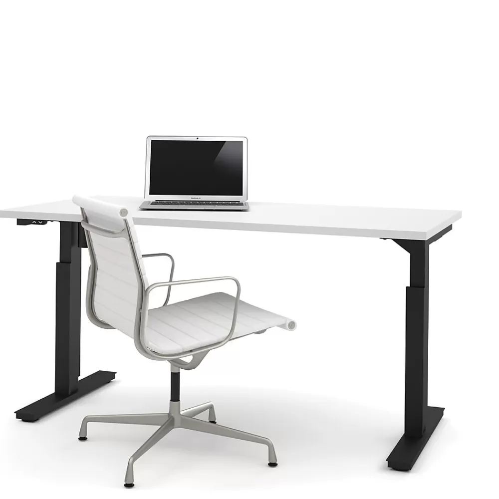 bestar Universel 60"W Electric Height Adjustable Desk, White (65867-17) Shop