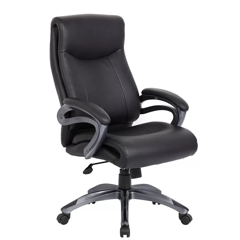 Boss Office Products Boss Double Layer Executive Chair, Black (B8661) New