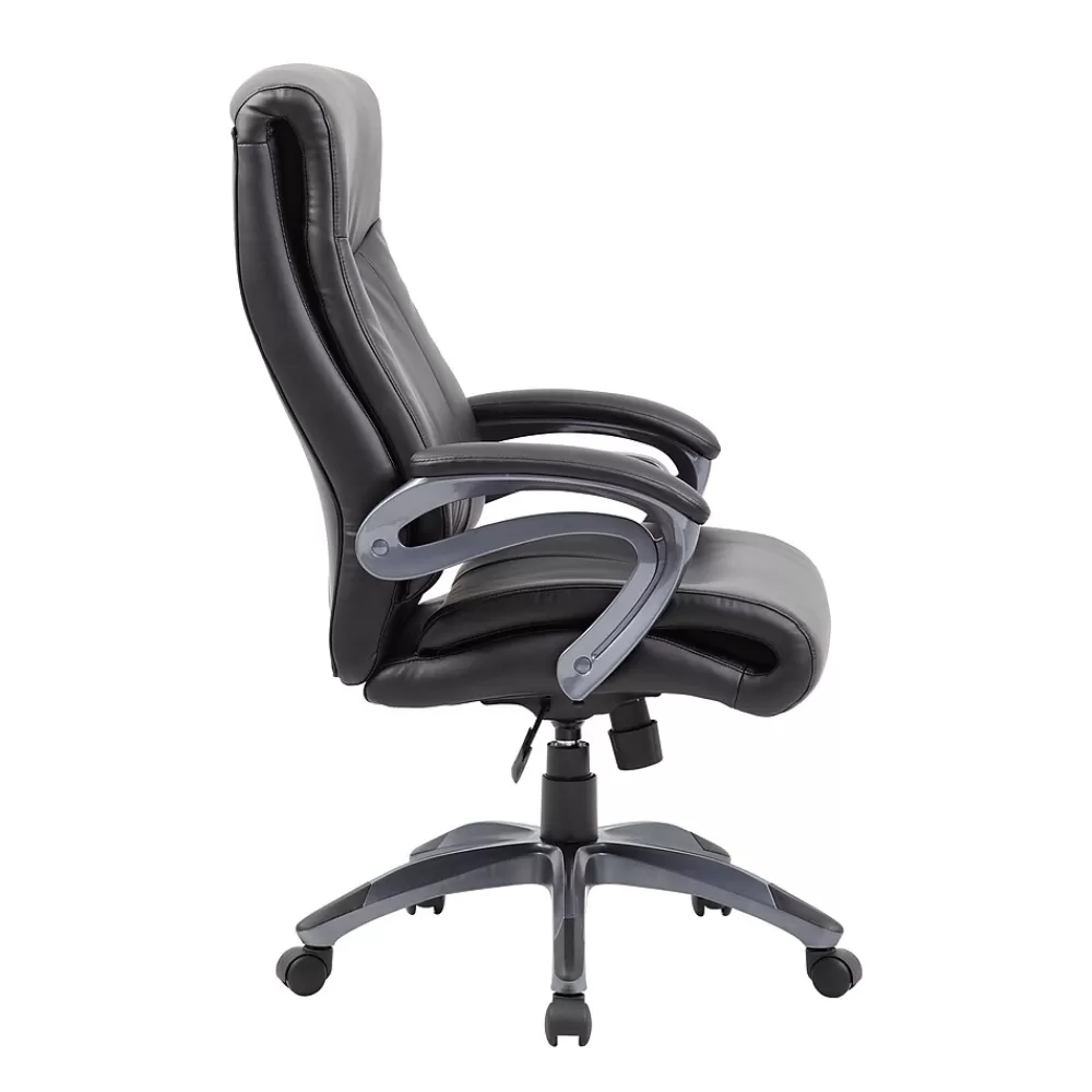 Boss Office Products Boss Double Layer Executive Chair, Black (B8661) New