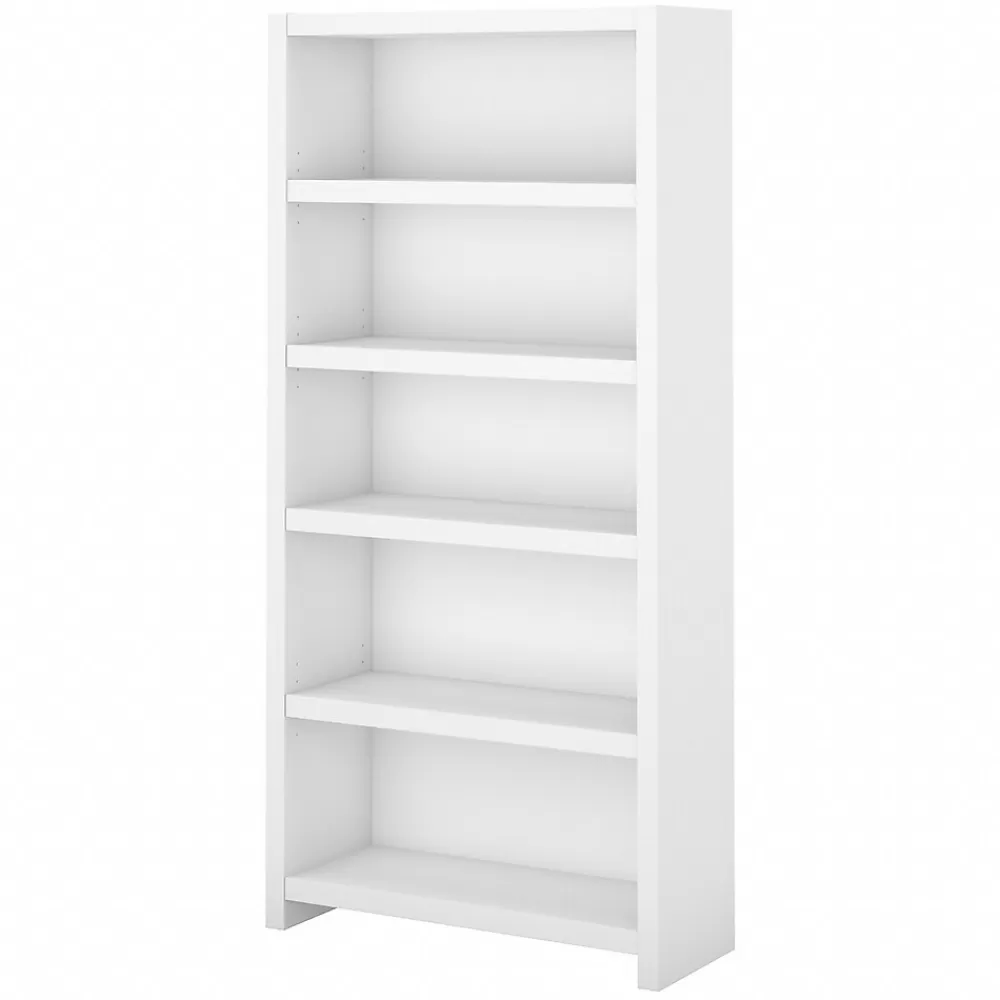Bush Business Furniture Echo 5 Shelf Bookcase, Pure White (KI60104-03) Sale