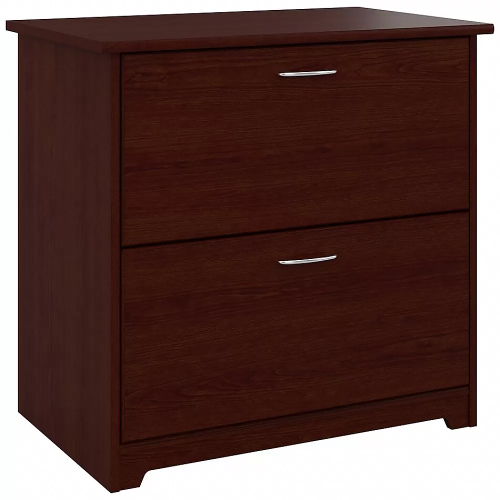 Bush Furniture Cabot Lateral File Cabinet, (WC31480) Harvest Cherry Cheap