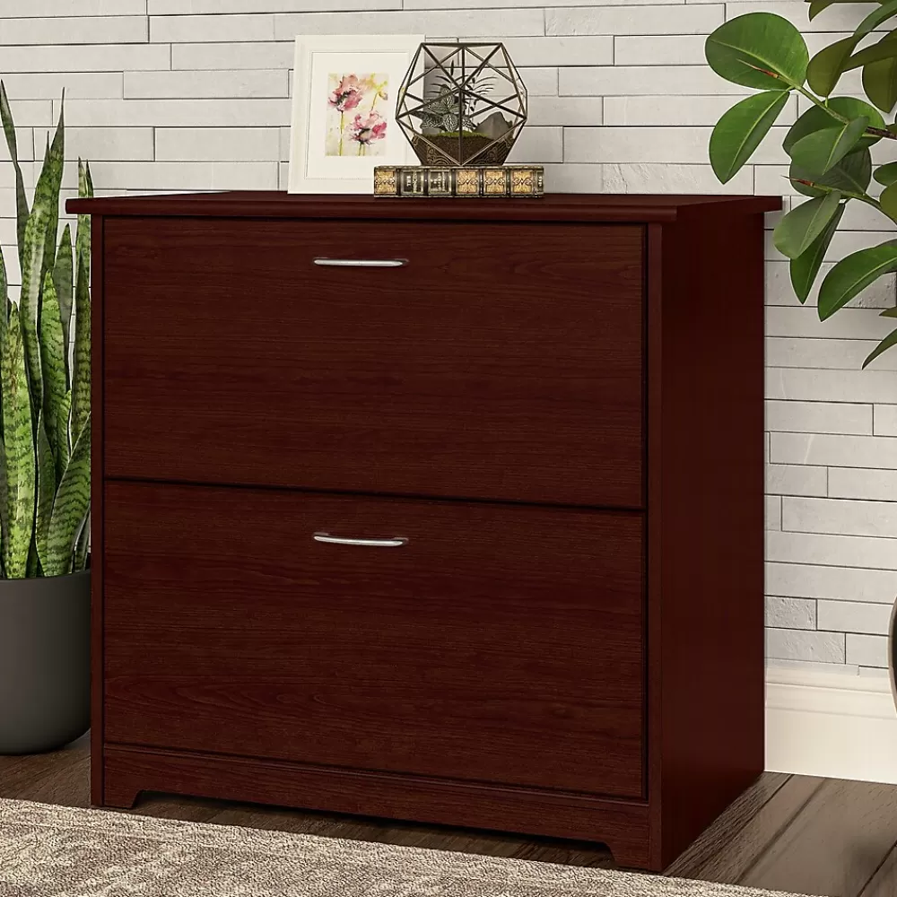 Bush Furniture Cabot Lateral File Cabinet, (WC31480) Harvest Cherry Cheap