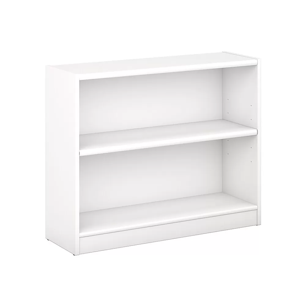 Bush Furniture Universal 2-Shelf Bookcase, Pure White (WL12413) Shop