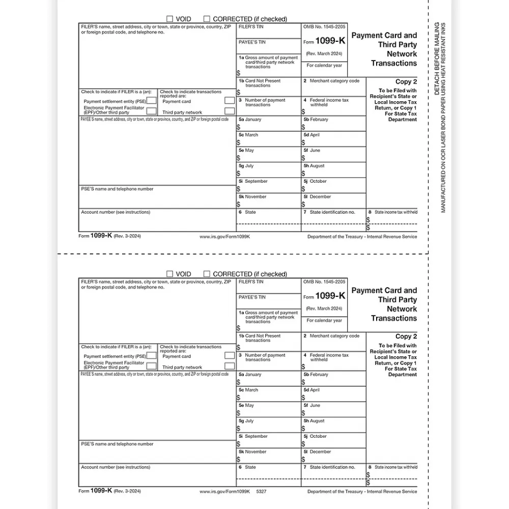 ComplyRight 2024 1099 Tax Form, 2-Part, 2-Up, Copy C, 100/Pack (5327) Cheap