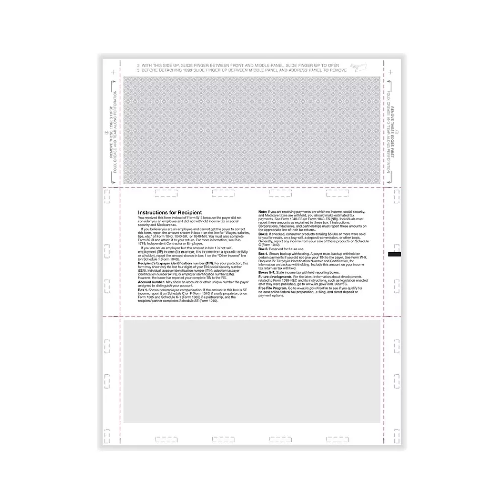 ComplyRight 2024 1099-NEC Tax Form, 1-Part, 500/Pack (NEC5501) Flash Sale