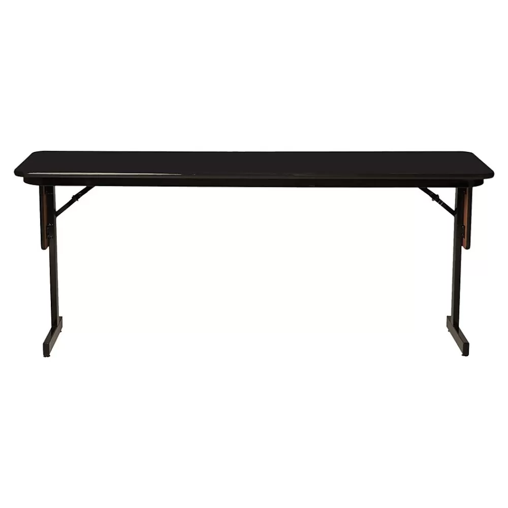 Correll Folding Table, 72" x 24", Black/Walnut (SP2472TF-01) Best