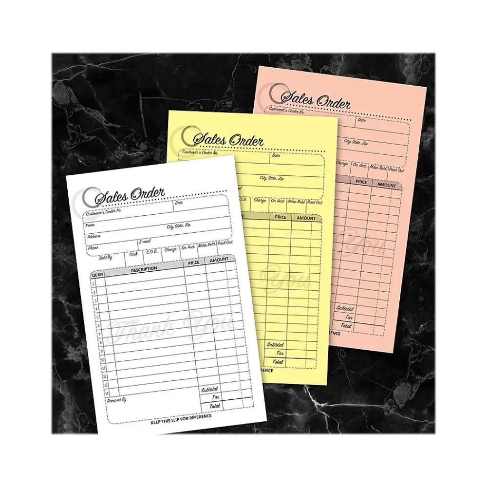 Cosco Artistic 3-Part Carbonless Sales Orders, 4.25" x 7.25", 50 Sets/Book (074016) Cheap