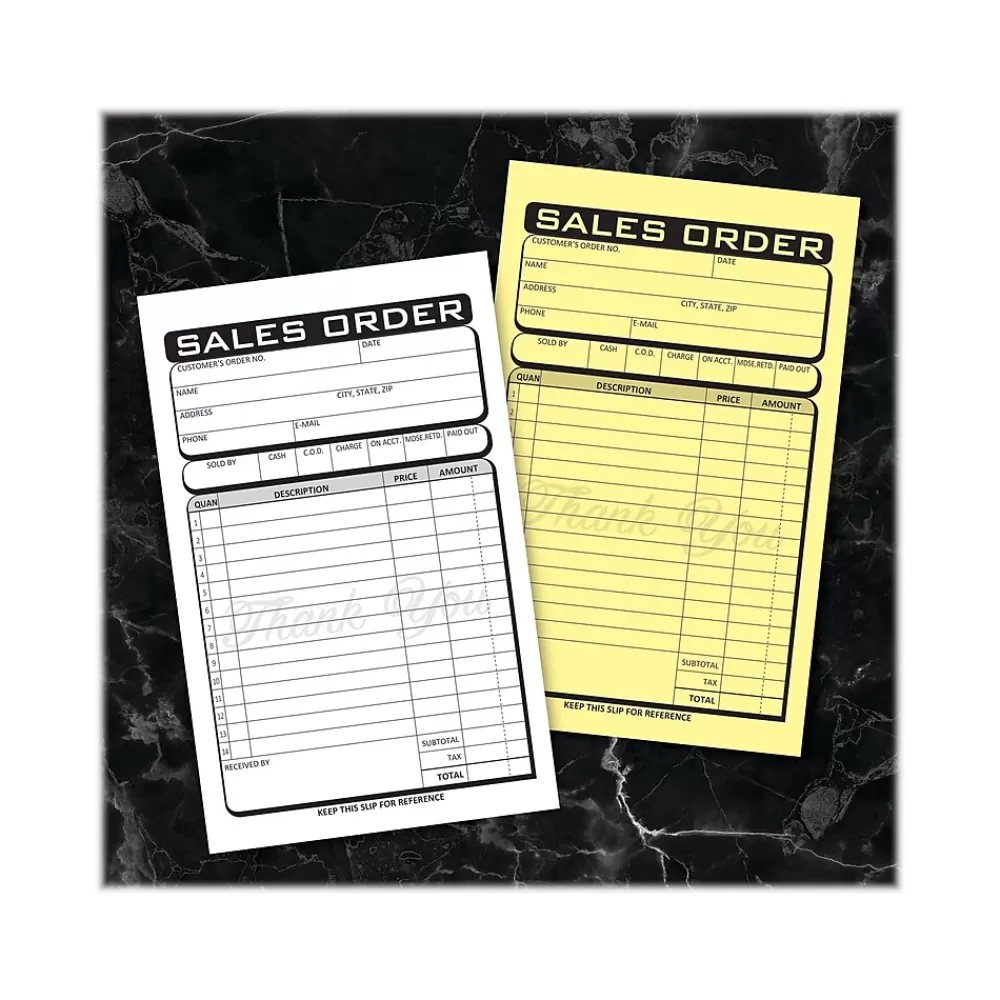 Cosco Business 2-Part Carbonless Sales Orders, 4.25" x 7.25", 50 Sets/Book (074017) Sale