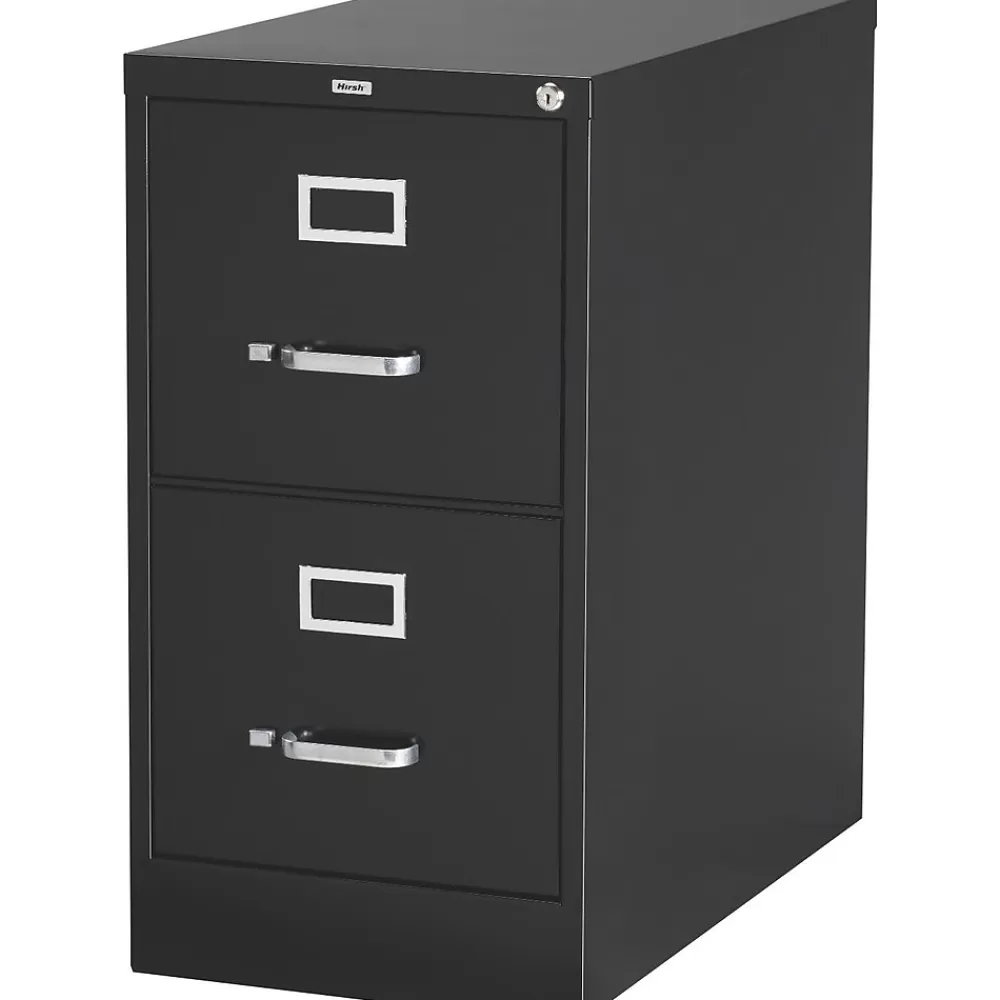 Hirsh 25" Deep Vertical File Cabinet, Letter, 2-Drawer, Black Outlet