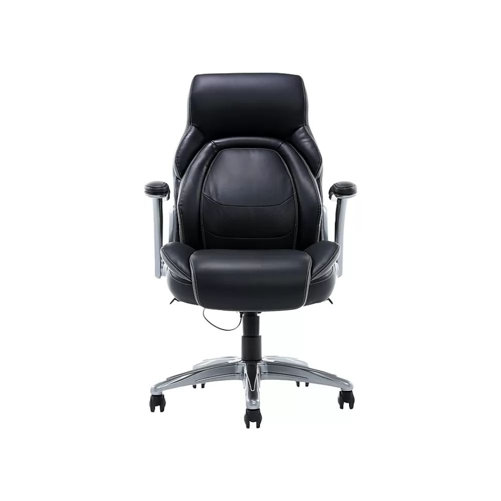 Dormeo Bonded Leather Manager Chair, Two Tone (60030) Black Hot