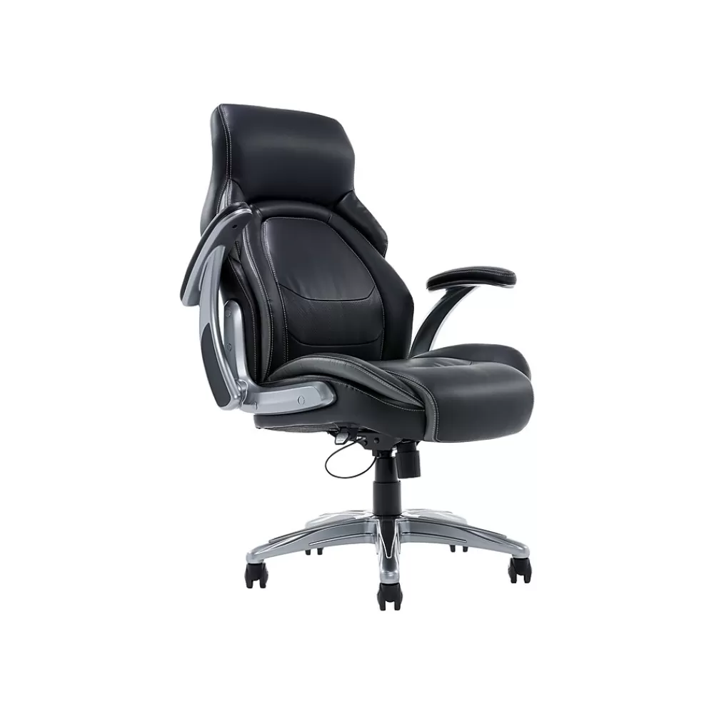 Dormeo Bonded Leather Manager Chair, Two Tone (60030) Black Hot