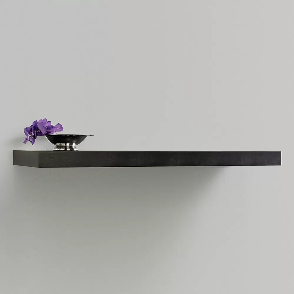 Eden Grove Square Edge Single Wall Shelf, 36"W, Black ( 0191402) Sale