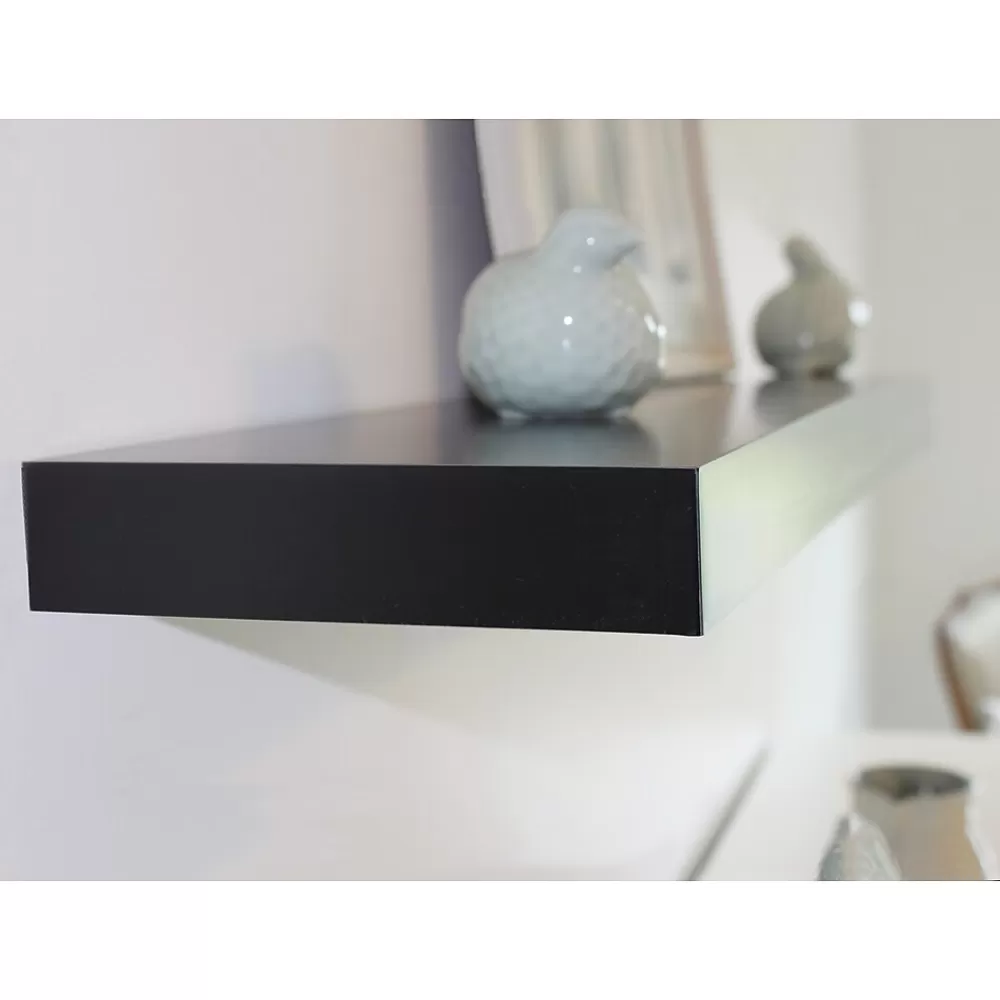 Eden Grove Square Edge Single Wall Shelf, 36"W, Black ( 0191402) Sale