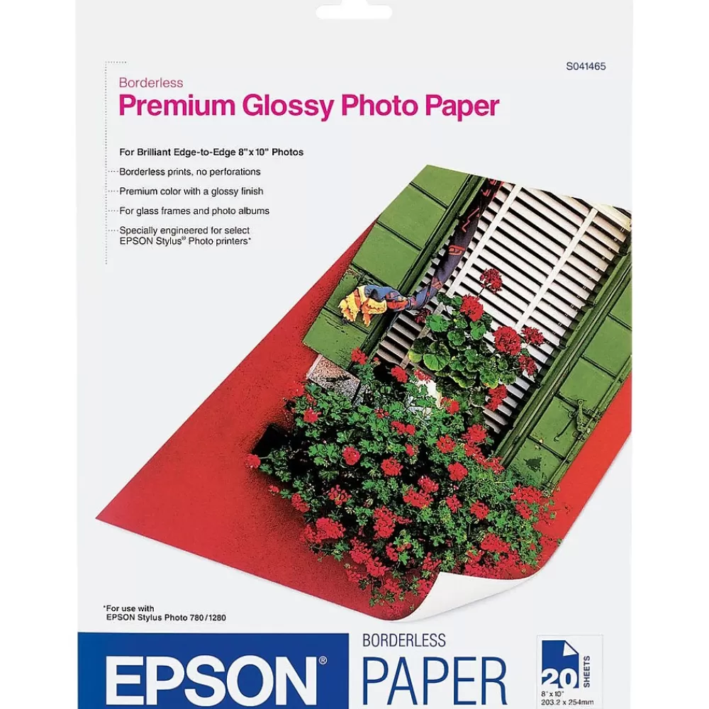 Epson Glossy Photo Paper, 8" x 10", 20 Sheets/Pack (S041465) Best