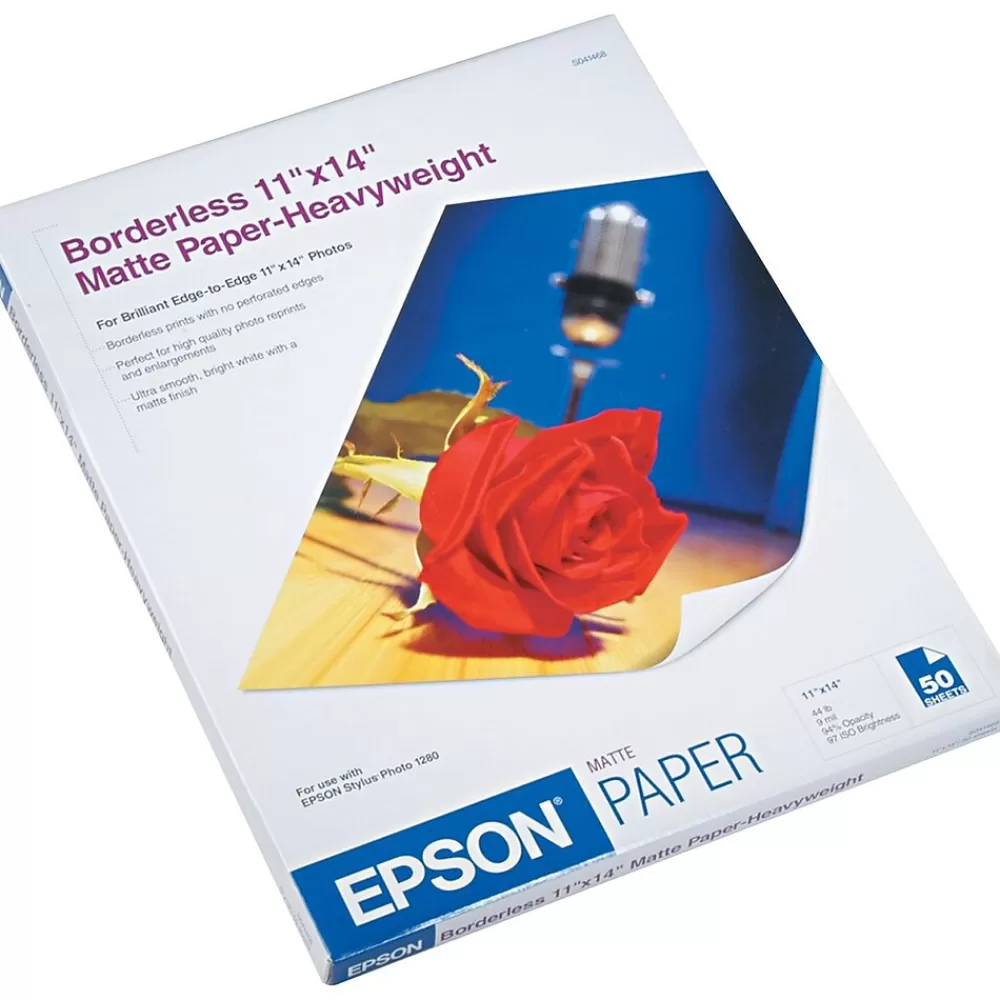 Epson Matte Presentation Paper, 11" x 14", 50 Sheets/Pack (S041468) Hot