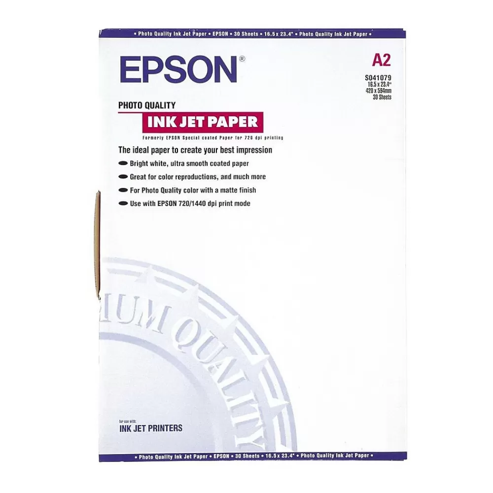 Epson Matte Presentation Paper, 16.5" x 23.4", 30 Sheets/Pack (S041079) Store