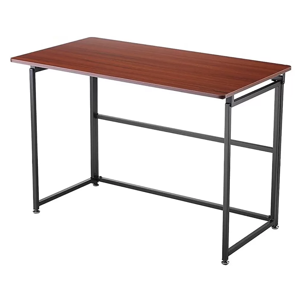 Eureka Ergonomic 43"W Computer Desk, Teak (CD006) Fashion