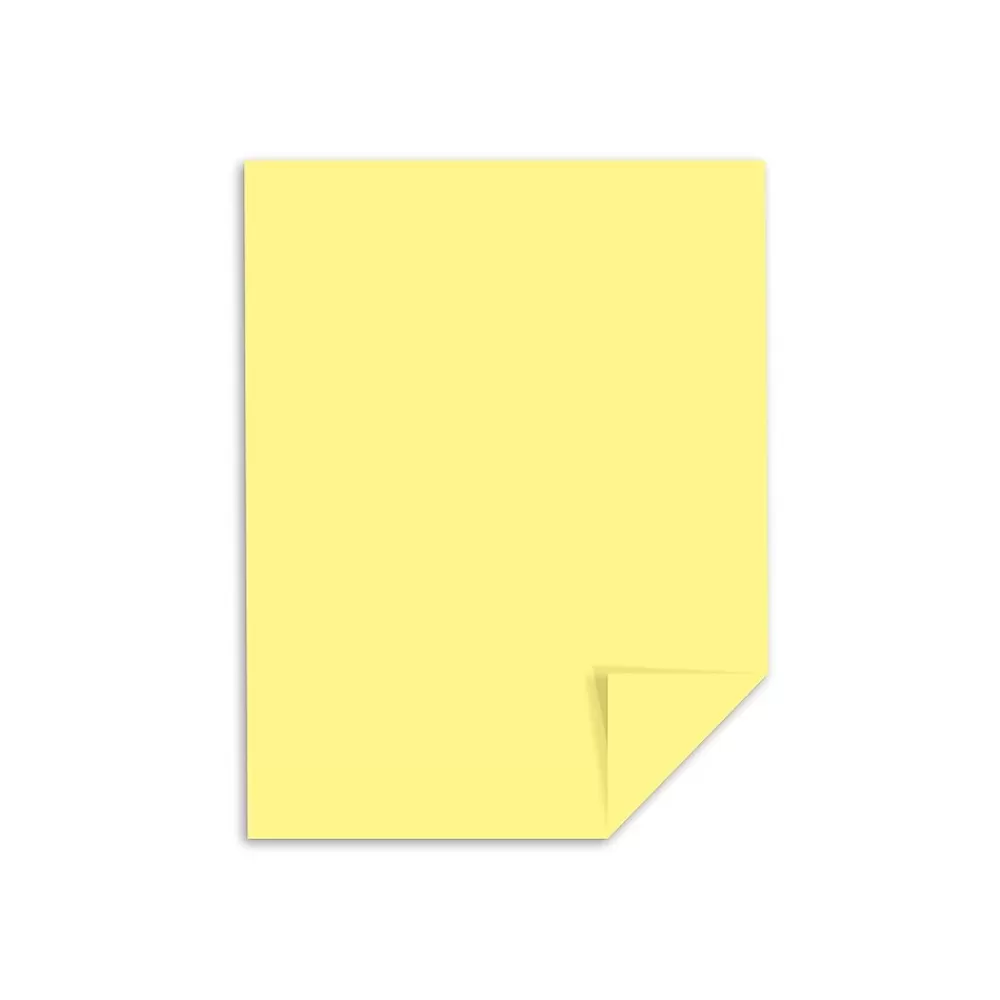 Exact 110 lb. Cardstock Paper, 8.5" x 11", Canary, 250 Sheets/Pack (49541) Clearance