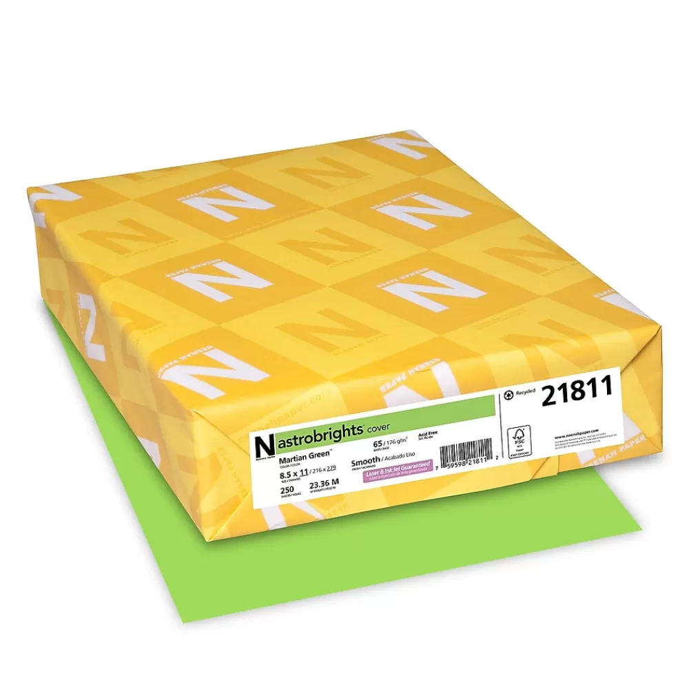 Exact 65 lb. Cardstock Paper, 8.5" x 11", Martian Green, 250 Sheets/Pack (WAU21811) Cheap