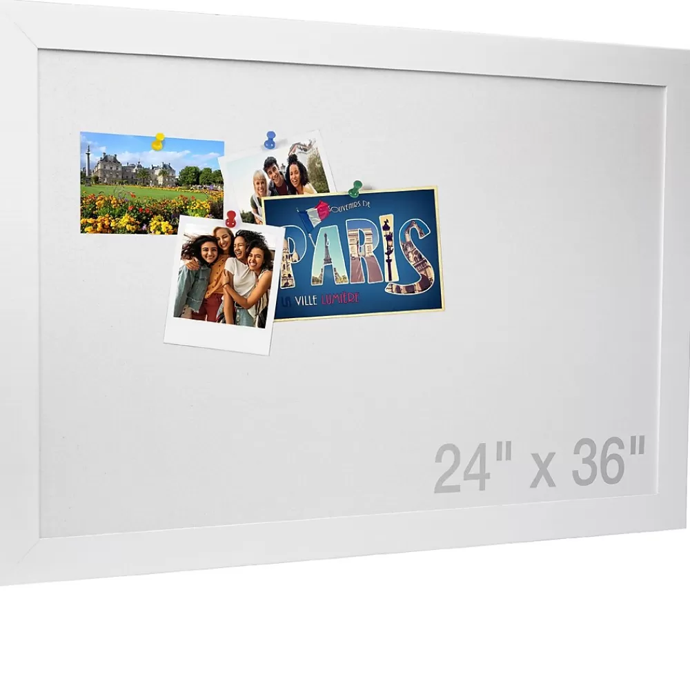 Global Printed Products Excello Global Products Cork Bulletin Board, White Frame, 3' x 2' (EGP-HD-0519) Store