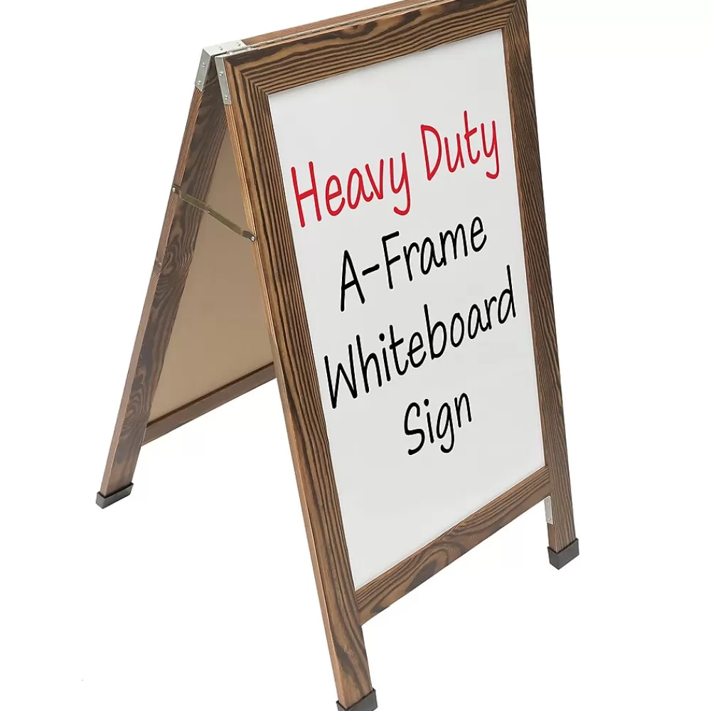 Global Printed Products Excello Global Products Indestructible A-Frame Whiteboard, 40" x 22", Brown (EGP-HD-0538-BN) Fashion