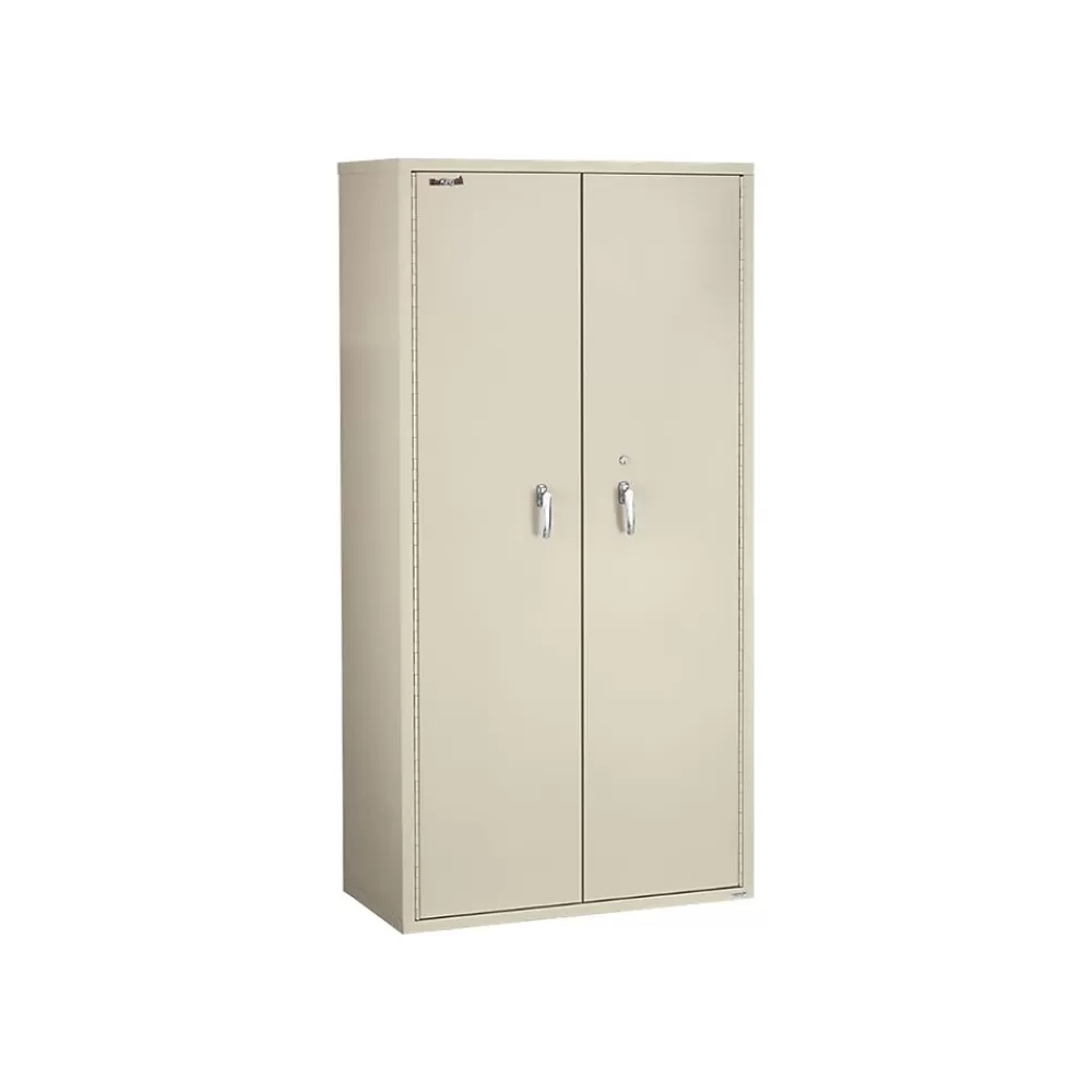 FireKing 72" Steel Storage Cabinet with 4 Shelves, Parchment (CF7236-DPAI) Cheap