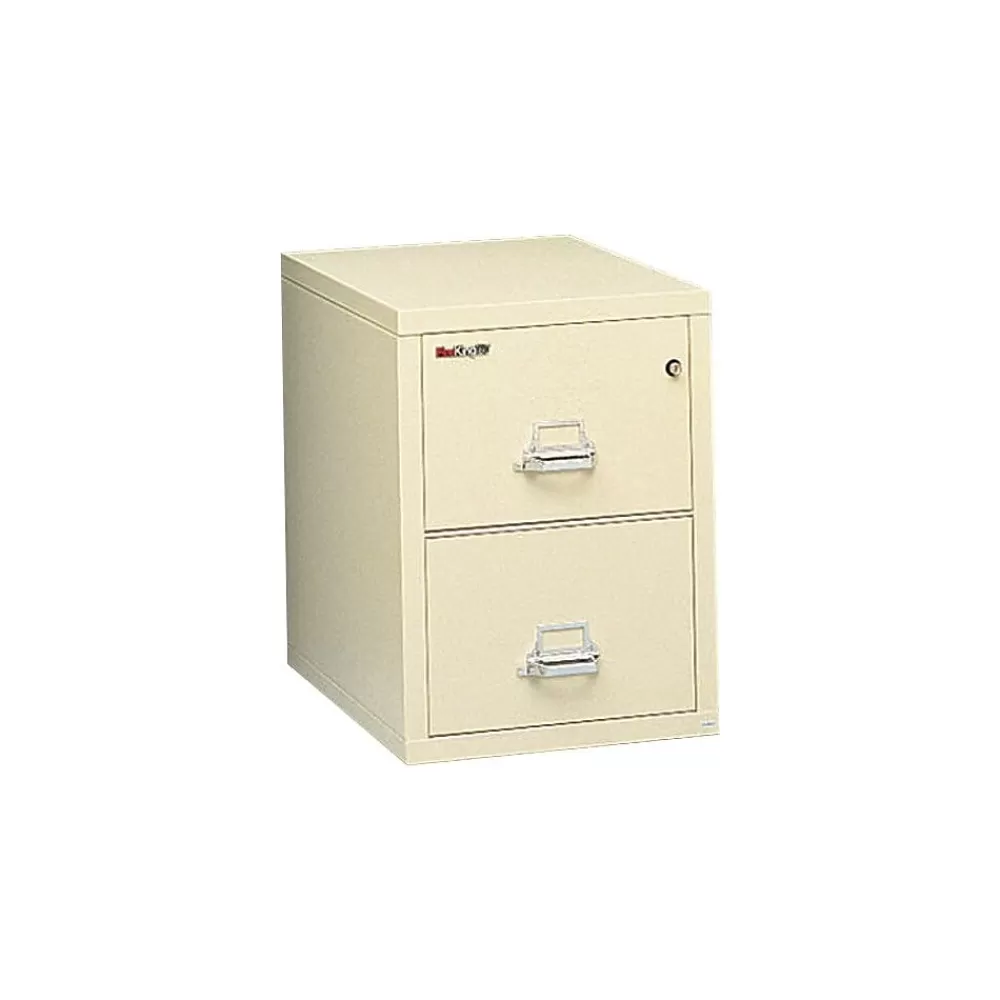 FireKing 1-Hour 2-Drawer 25" Letter Fire Resistant Vertical Cabinet, Putty Cheap