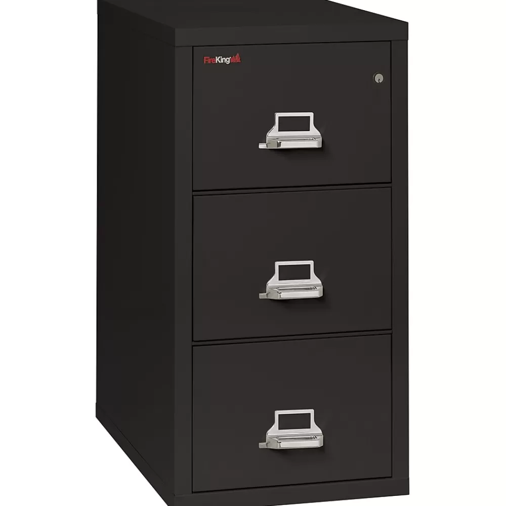 FireKing Vertical 3 Drawer Legal Fireproof File Cabinet - Black (3-3121-CBLI) Best Sale