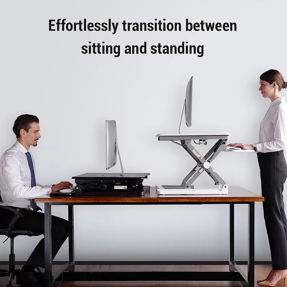 FlexiSpot 41"W Manual Sit-Stand Desk Converter, Black (M4B-E-US) Store