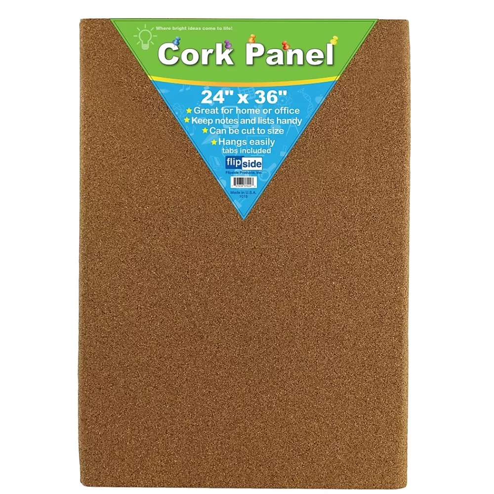 Flipside Cork Board, 36" x 24", Brown, 2/Carton (37024-2) Best Sale