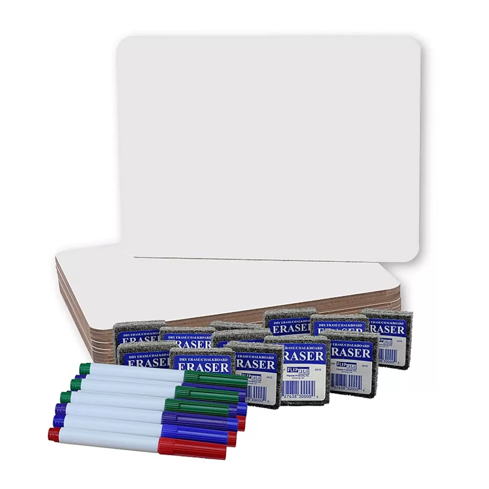 Flipside Magnetic Dry Erase Whiteboard Set, 9" x 12", 12/Pack (FLP31004) Shop