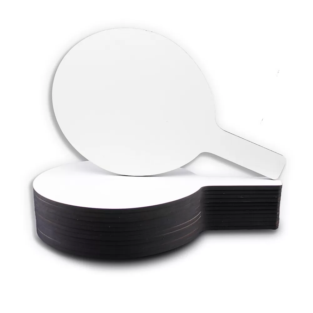 Flipside Oval Answer Paddle Class Pack Dry-Erase Whiteboard, 7" x 12", 12/Pack (FLP12032) Outlet