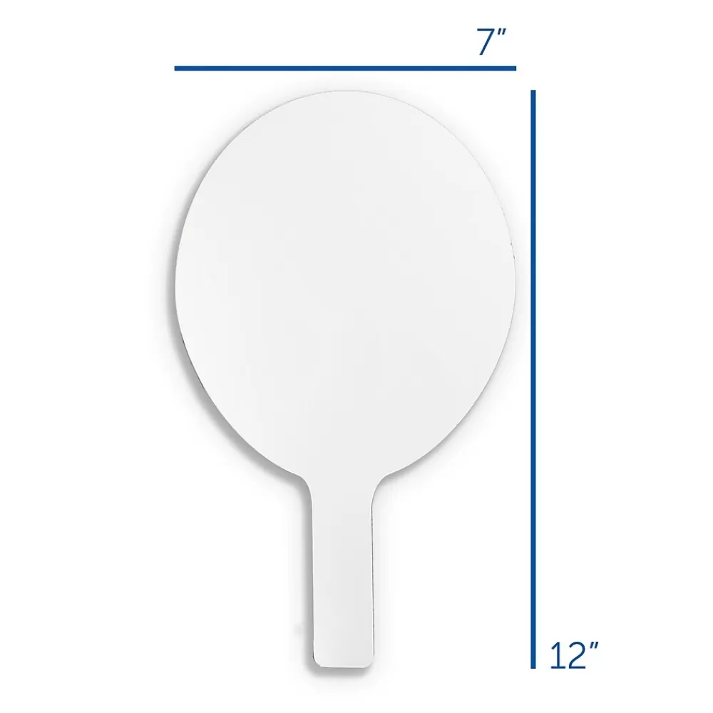 Flipside Oval Answer Paddle Class Pack Dry-Erase Whiteboard, 7" x 12", 12/Pack (FLP12032) Outlet